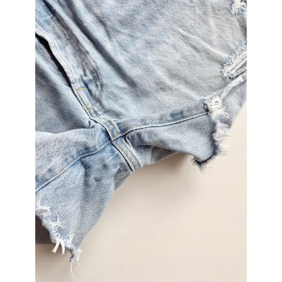 AGOLDE Parker Long Swapmeet High Rise Denim Cut Off Shorts, Size 30 - Picture 8 of 13